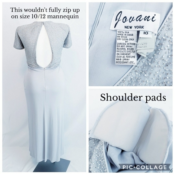 Jovani Beaded Silk Formal Gown Mother of the Bride Dress Gown - Picture 2 of 10